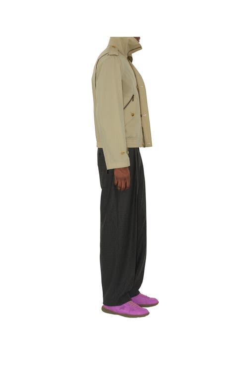 Burberry Wool Tailored Trousers In Green