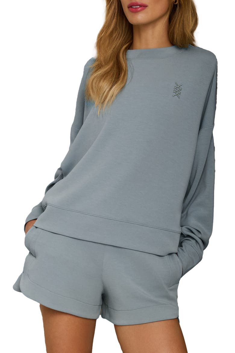 DreamGlow Crewneck Sweatshirt, Main, color, DEEP SAGE GRAY