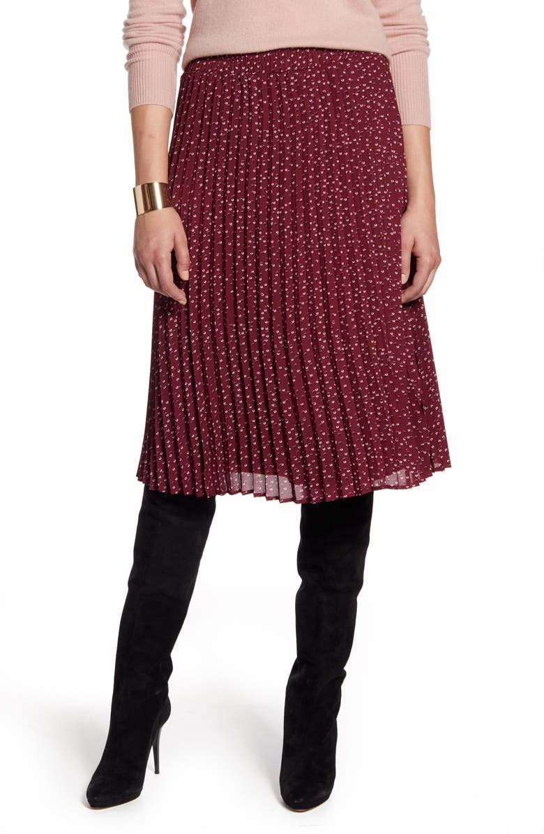 Halogen<sup>®</sup> Pleated Skirt, Main, color, 