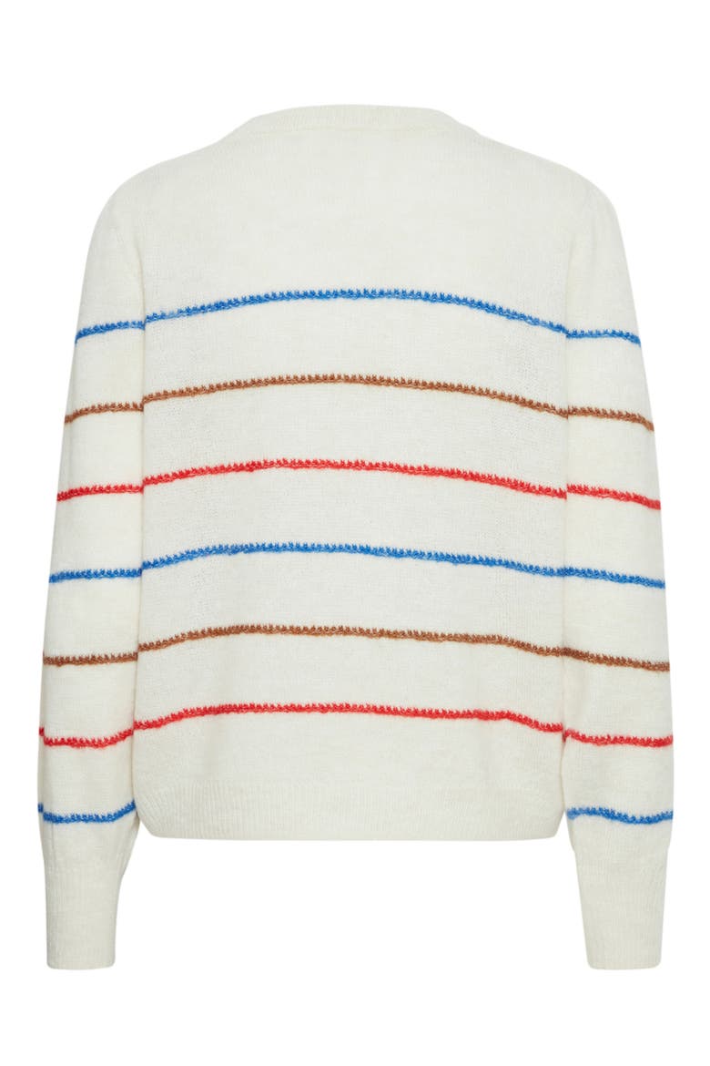 Kamara Stripe Sweater, Alternate, color, CLOUD DANCER STRIPE