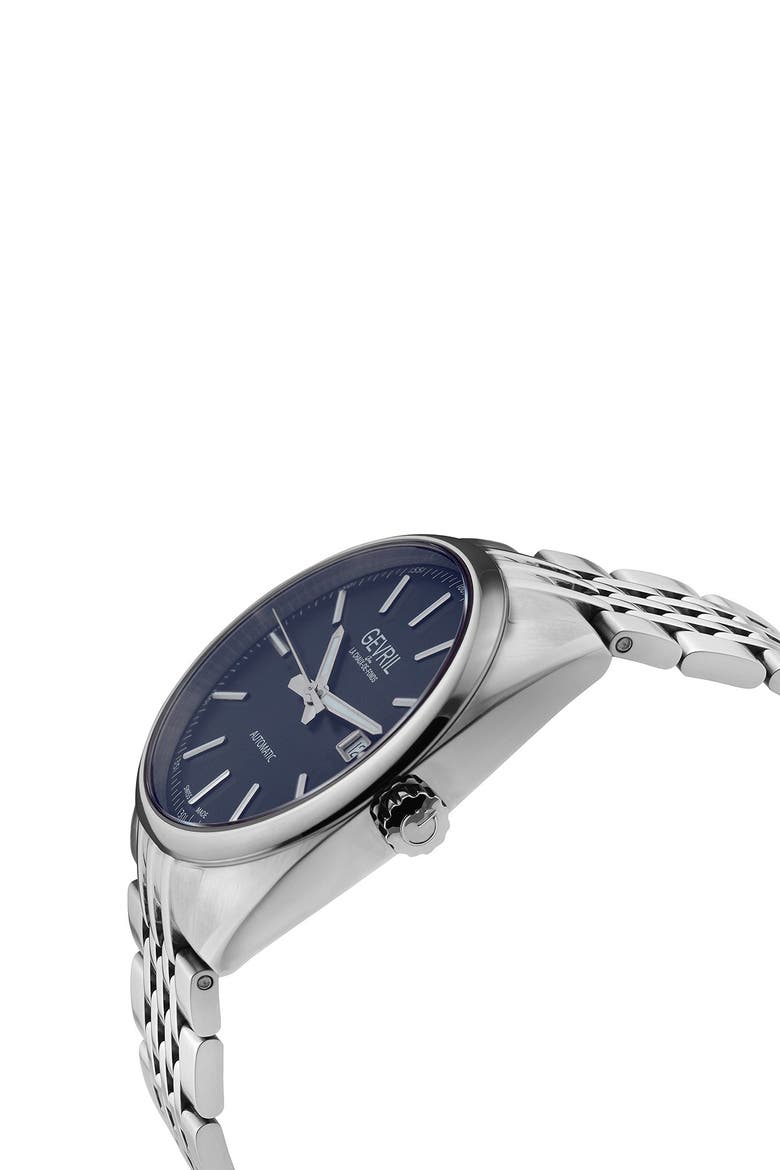 Men's Five Points Blue Dial Stainless Steel Watch, 44.5 mm, Alternate, color, STAINLESS STEEL