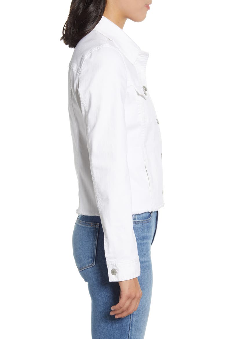 Ella Denim Jacket, Alternate, color, WHITE