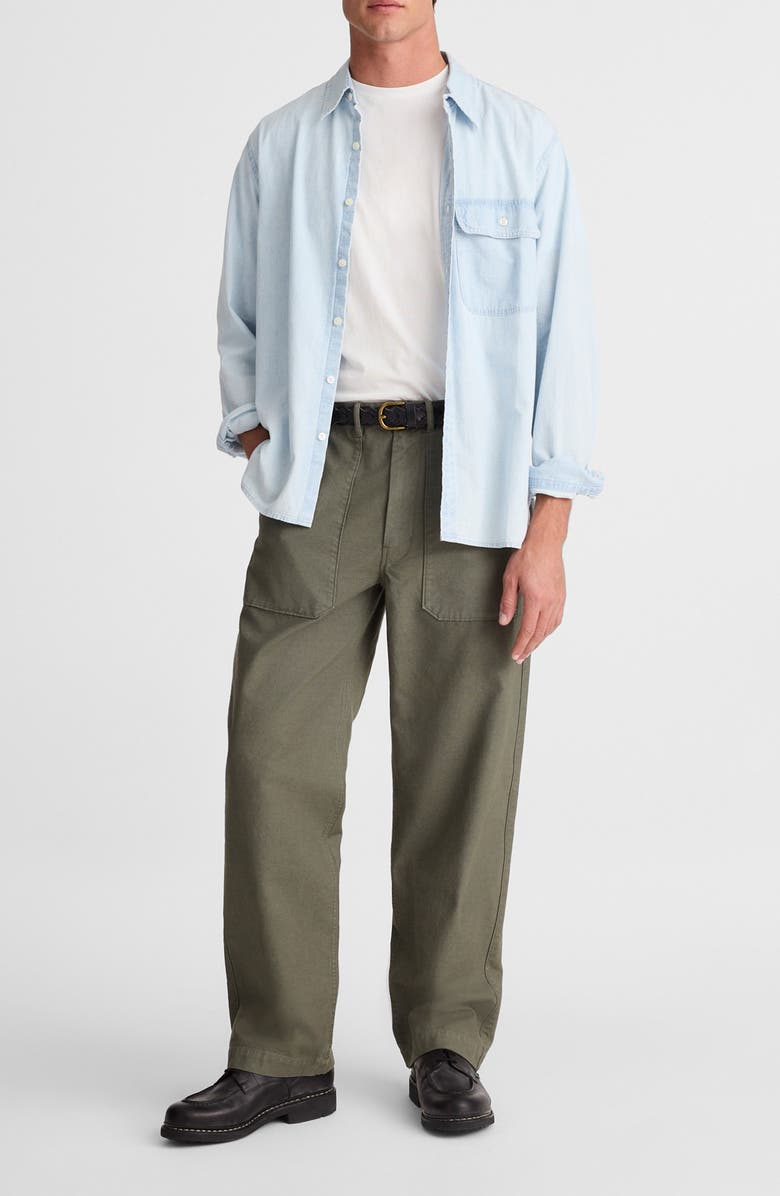 Madewell Chambray Work Shirt, Alternate, color, Olson