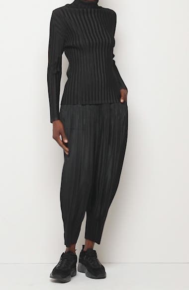 Pleats Please Issey Miyake Pleated Long Sleeve Turtleneck | Nordstrom