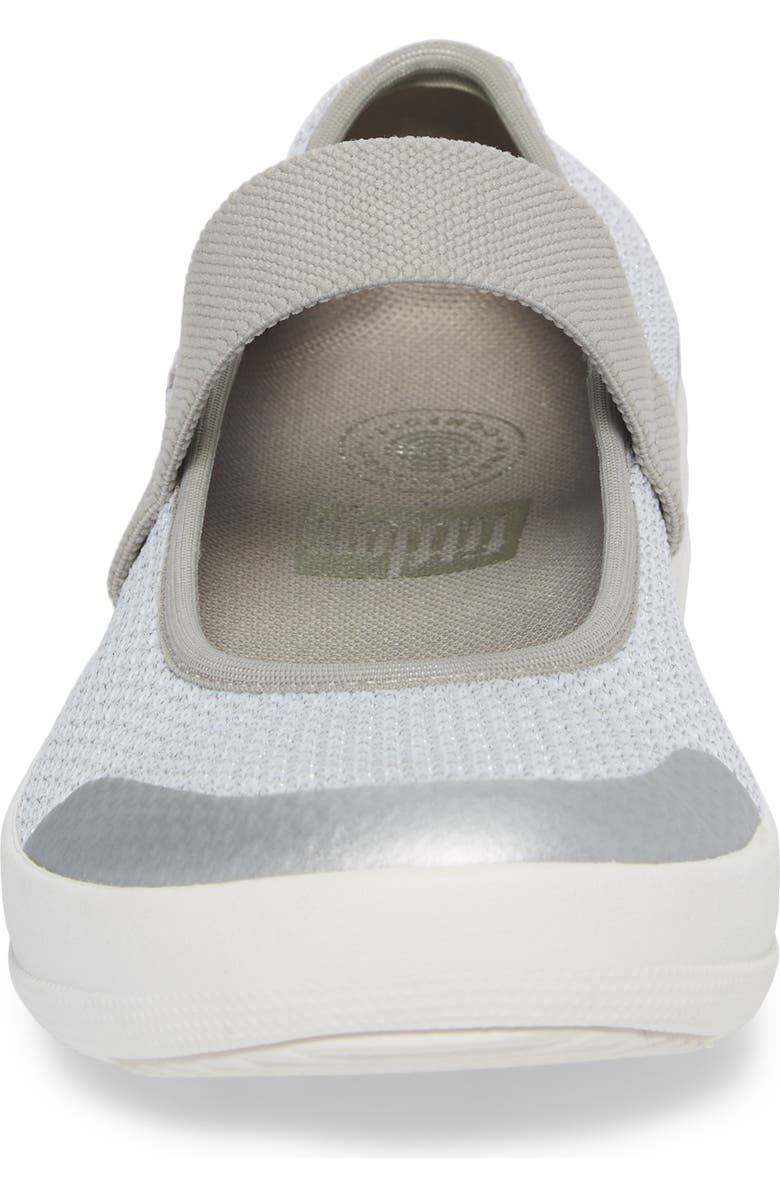 FitFlop Uberknit<sup>™</sup> Mary Jane Flat, Alternate, color, Metallic Silver/Urba