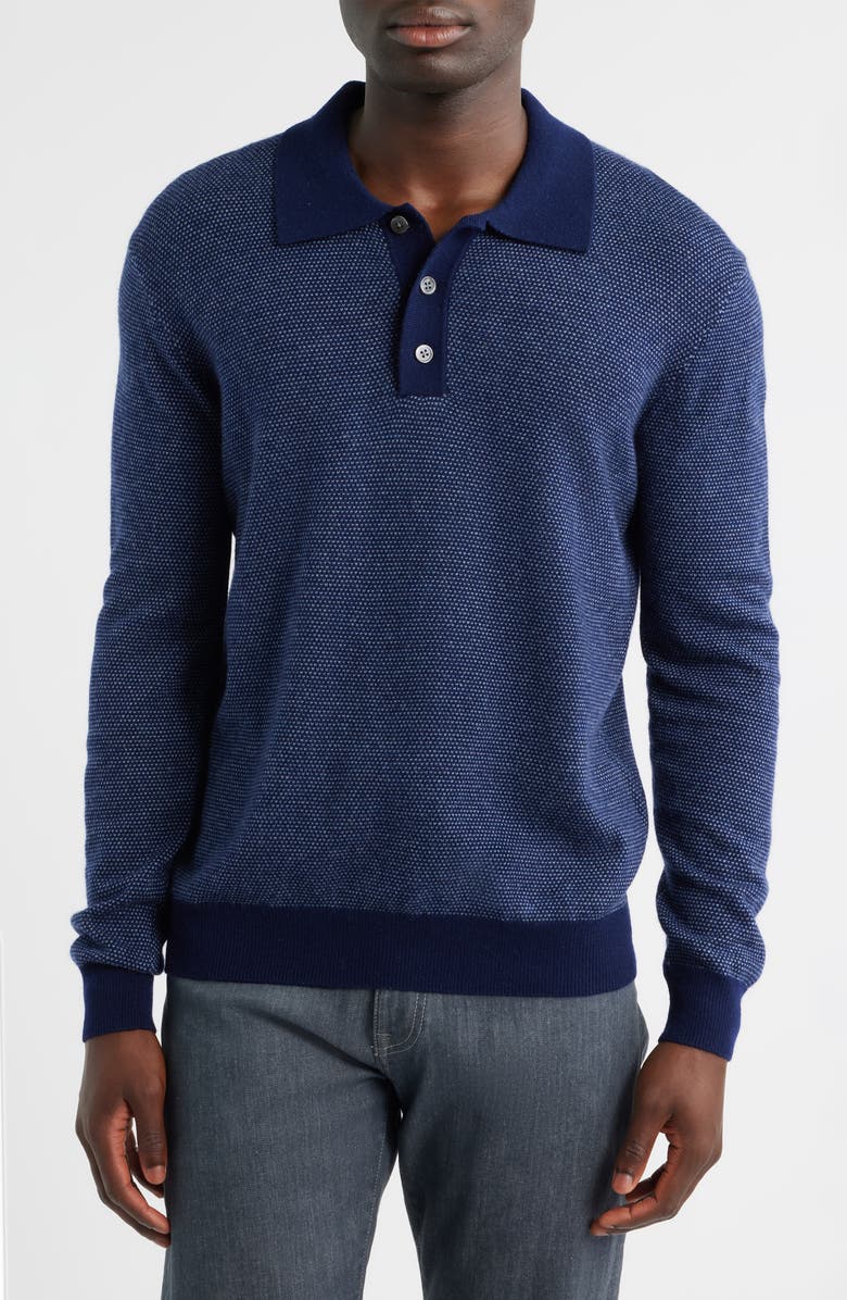 Rails Anders Wool Blend Polo Sweater, Main, color, Navy Blue