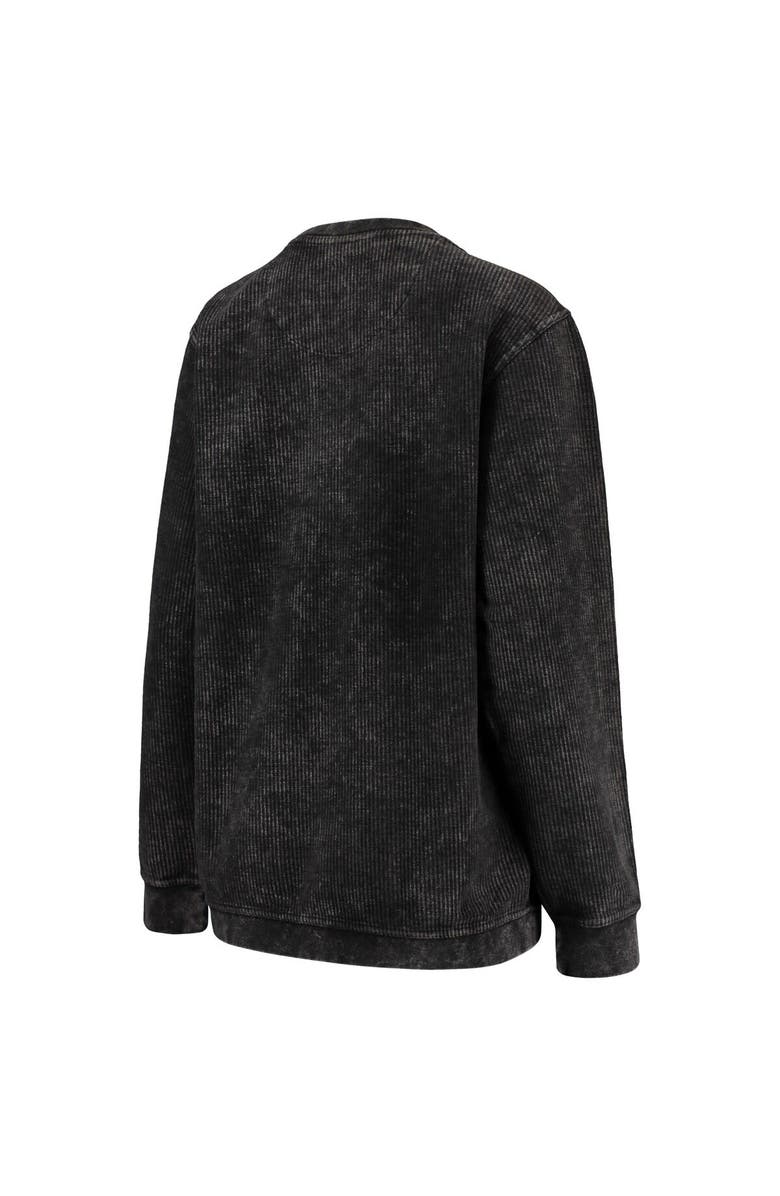 PRESSBOX Women's Pressbox Black Army Black Knights Comfy Cord Vintage Wash Basic Arch Pullover Sweatshirt, Alternate, color,