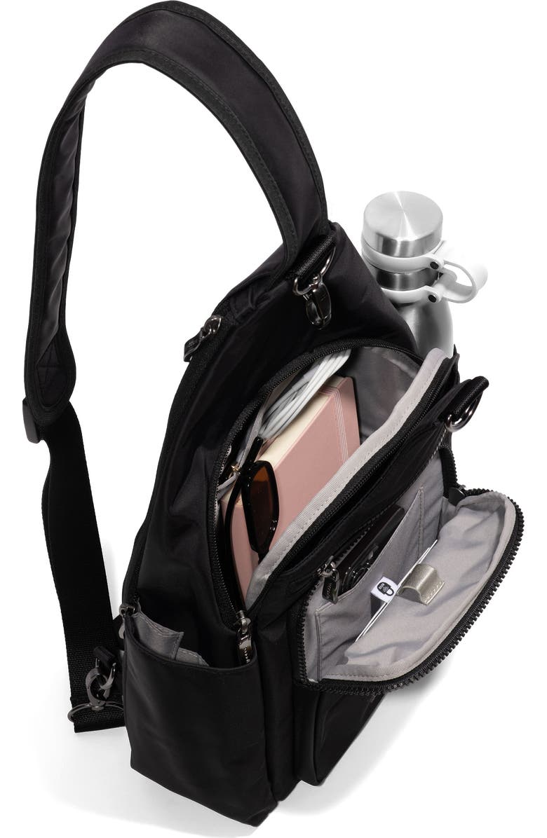 BAGGALLINI Central Park Large Sling Bag, Alternate, color, Black Twill