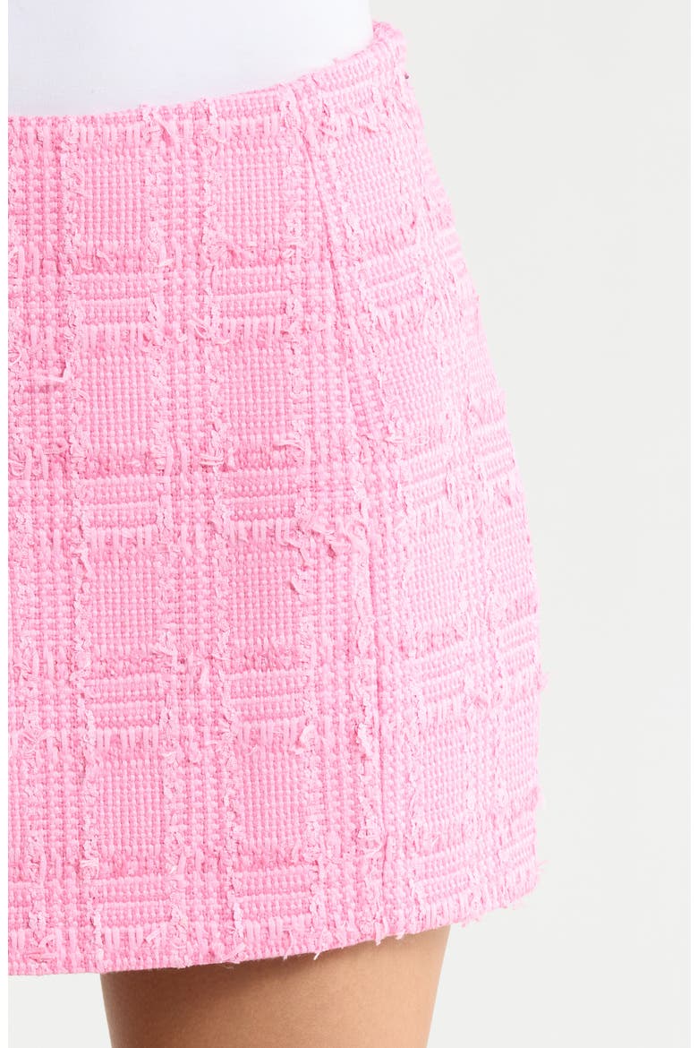 Tweed Miniskirt, Alternate, color, PINK FROSTING