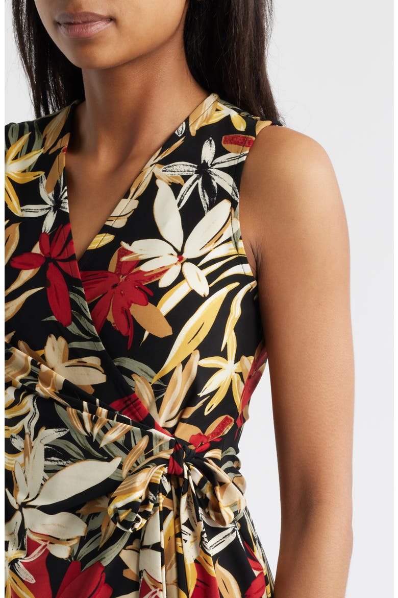 Sleeveless Print Wrap Top, Alternate, color, ANNE BLACK MULTI