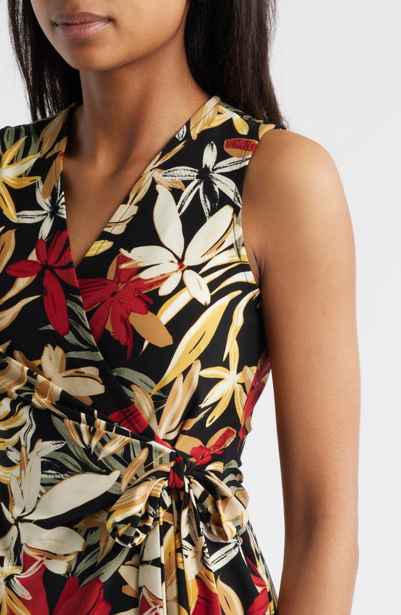 Anne Klein Sleeveless Print Wrap Top, Alternate, color, 