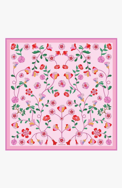 Blush Botanica Double Sided Silk Scarf
