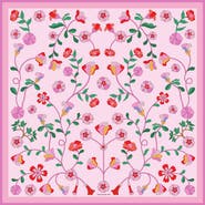 Jessie Zhao New York Blush Botanica Double Sided Silk Scarf