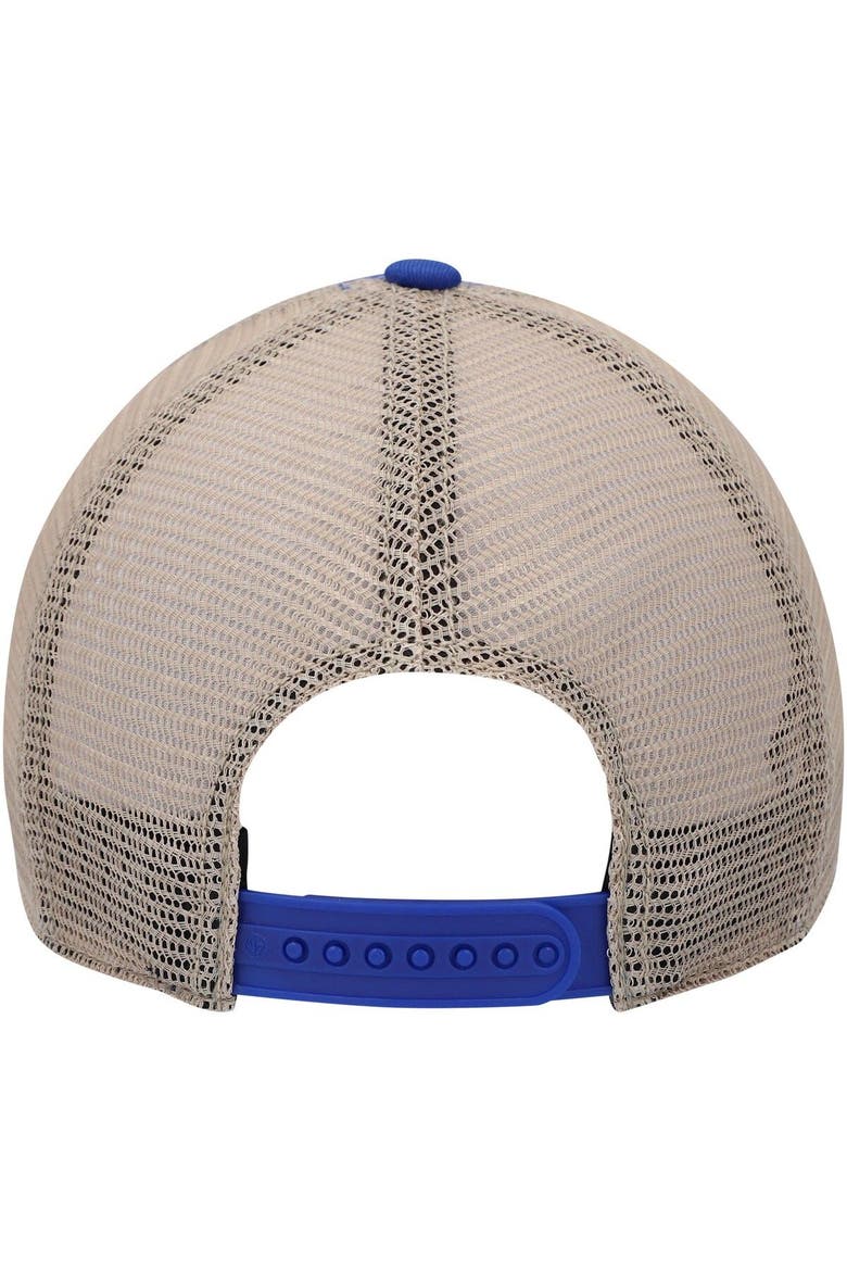 Men's '47 Royal/Natural New York Giants Trawler Trucker Clean Up Snapback Hat, Alternate, color, Royal