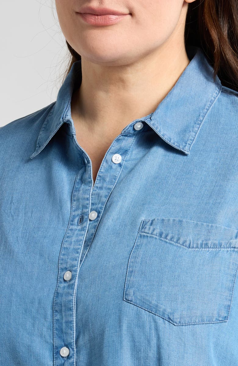 Caslon<sup>®</sup> Chambray Button-Up Shirt, Alternate, color, Medium Wash