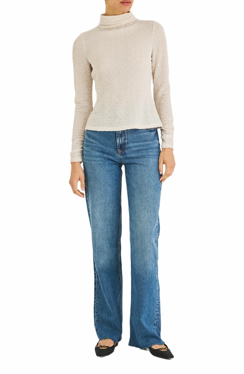 Rebecca Taylor Taryn Knit Top, Alternate, color, Cream