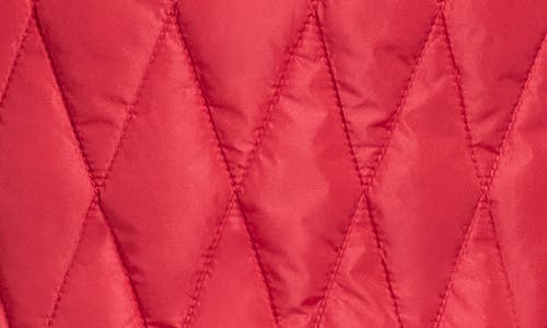 Kate Spade New York Long Quilted Jacket In Red