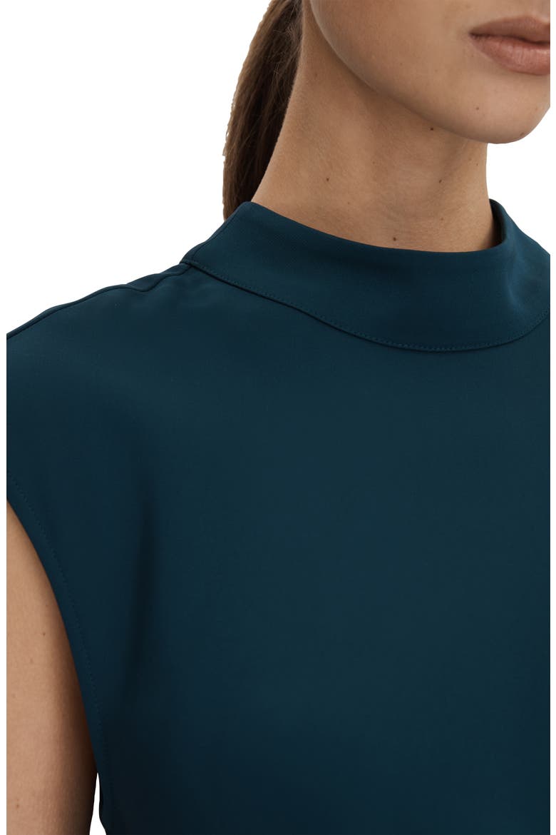 Jessa Side Ruched Asymmetric Dress, Alternate, color, TEAL