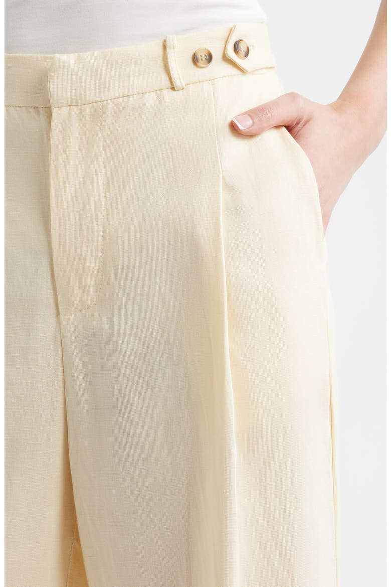 Palermo Pleated Wide Leg Pants, Alternate, color, ECRU