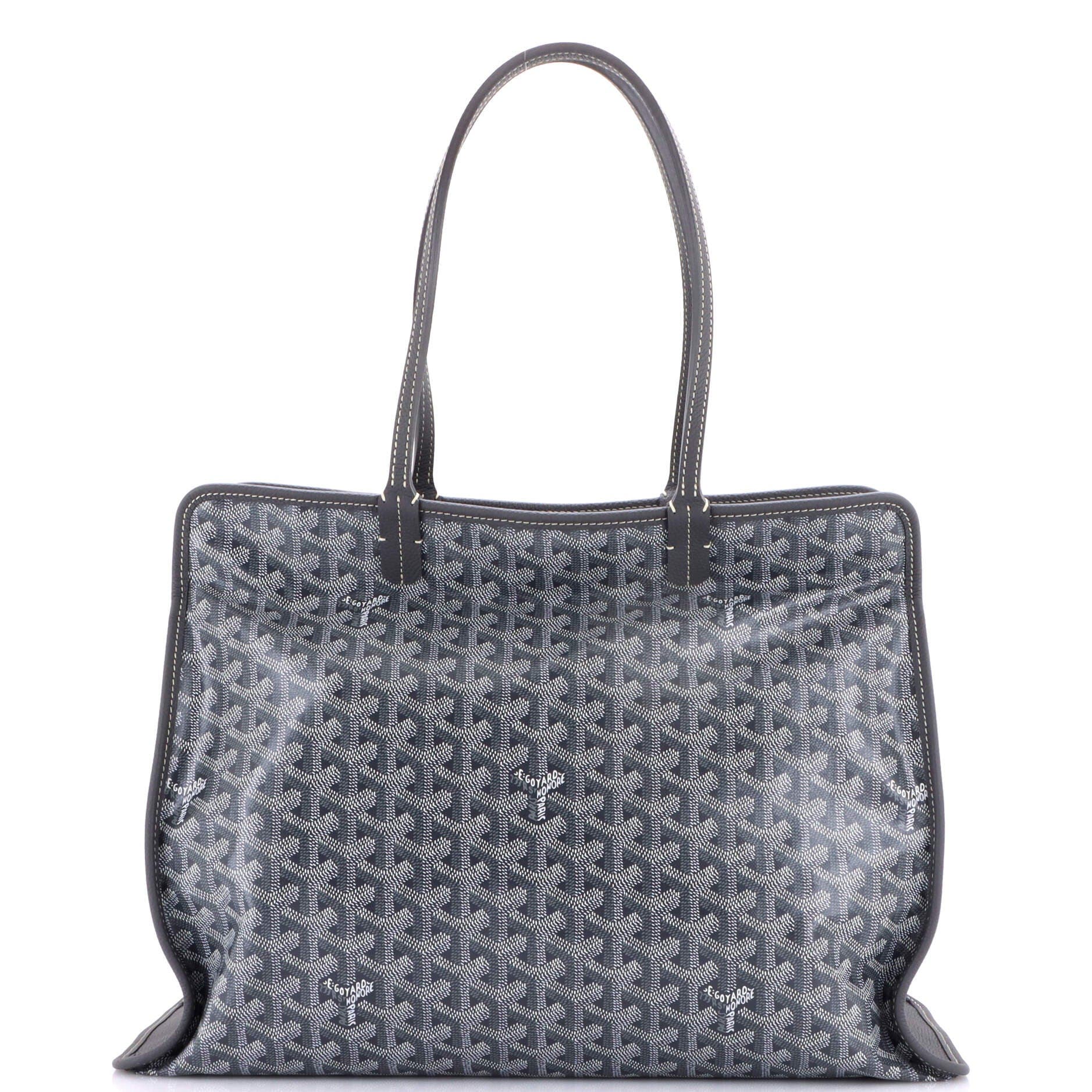 Pre-Owned Goyard Hardy Pet Carrier Coated Canvas PM, Main, color, Gray