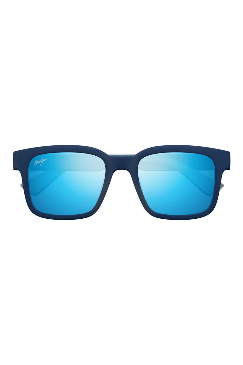 Opiopio AF 54mm PolarizedPlus2® Rectangular Sunglasses, Main, color, MATTE DARK BLUE