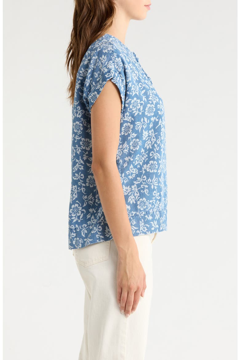 Bahia Blooms Top, Alternate, color, MEDIUM INDIGO WASH