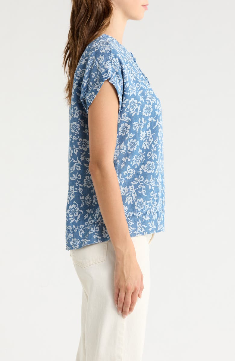 Tommy Bahama Bahia Blooms Top, Alternate, color, Medium Indigo Wash