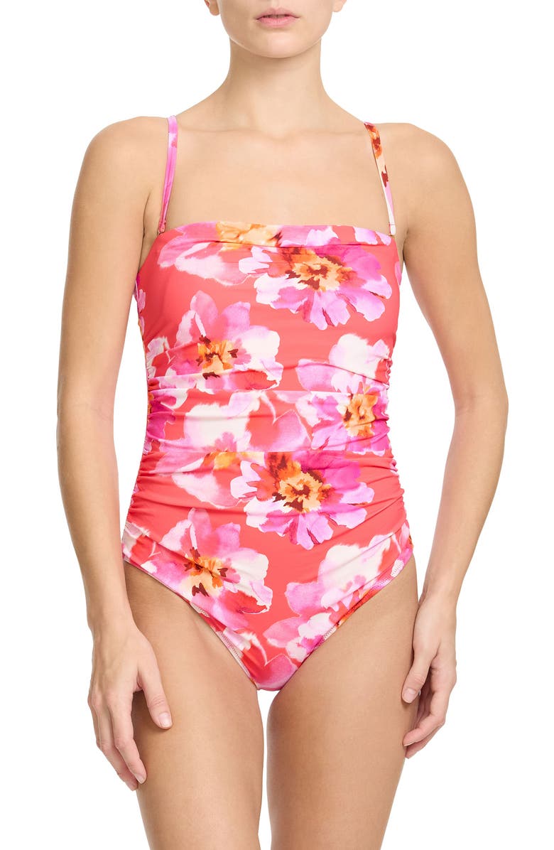 Hanky Panky Strapless Bandeau One-Piece Swimsuit, Alternate, color, Out Of Office Pink