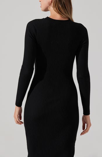 Glenda Long Sleeve Rib Sweater Dress