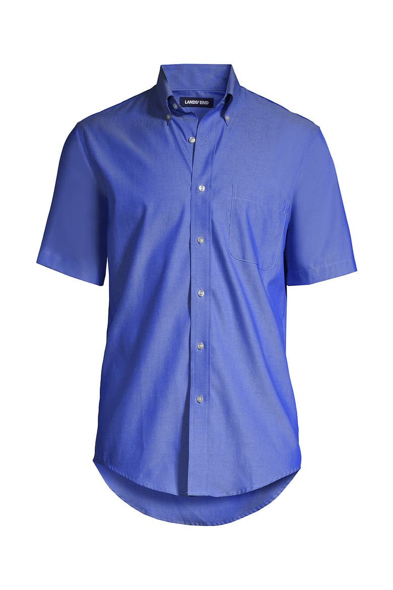 School Uniform  Short Sleeve No Iron Pinpoint Dress Shirt, Alternate, color, French Blue
