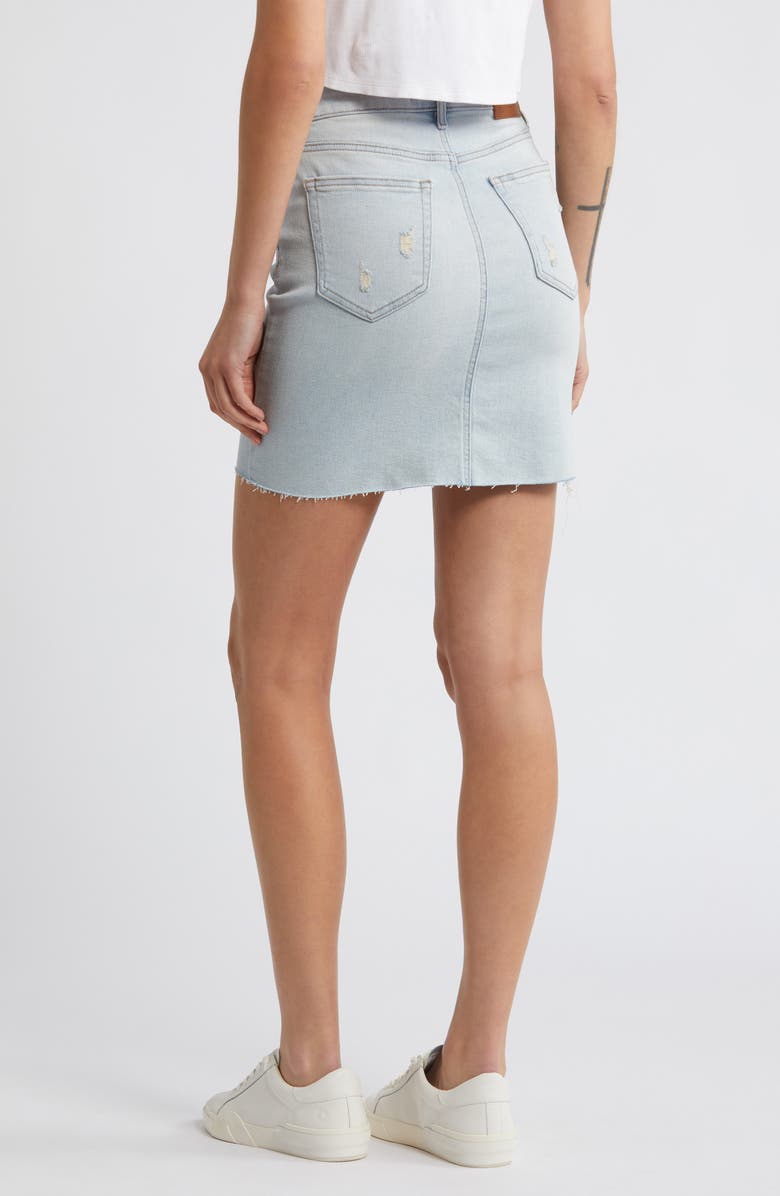 HIDDEN JEANS Denim Skirt, Alternate, color, Light Wash