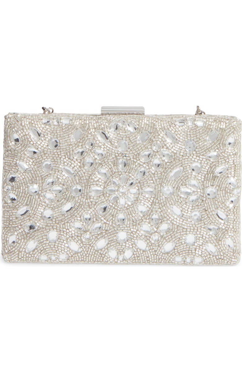 Glint Beaded Clutch, Main, color,