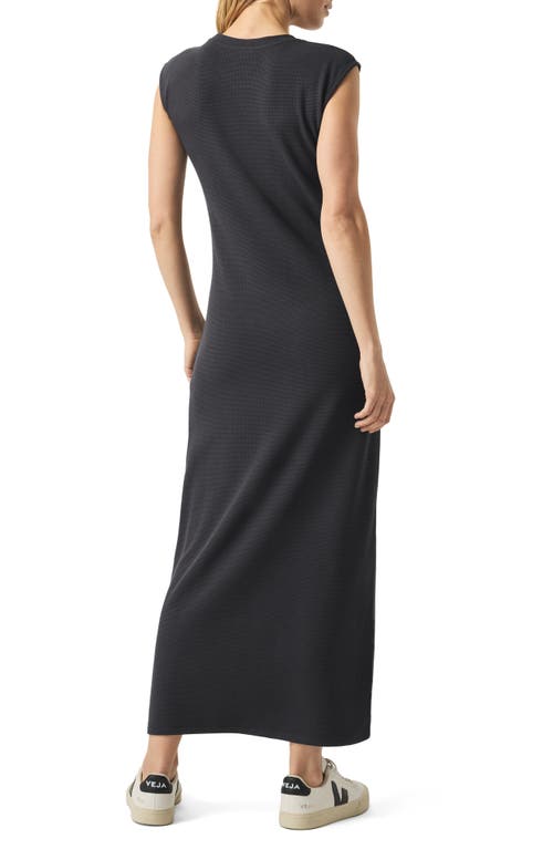 Splendid Cap Sleeve Waffle Scuba Maxi Dress In Lead