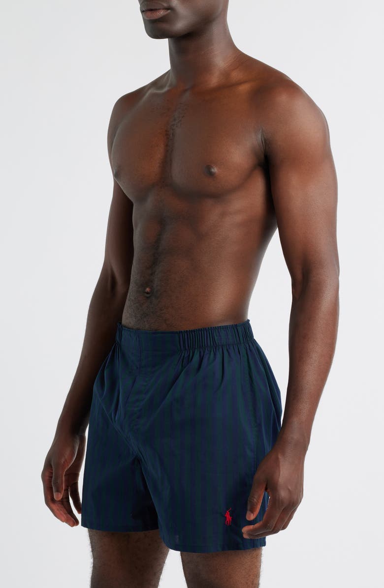Polo Ralph Lauren Assorted 3-Pack Cotton Boxers, Alternate, color, Blue