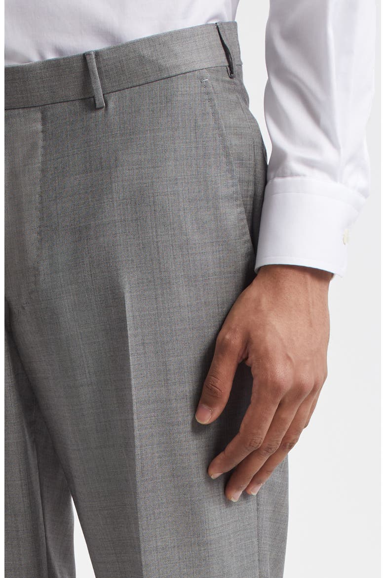Mélange Wool Pants, Alternate, color, MD GRY SLD