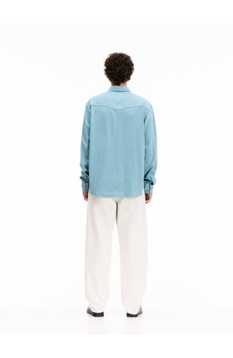 vowels Denim Shirt, Alternate, color, Bleached