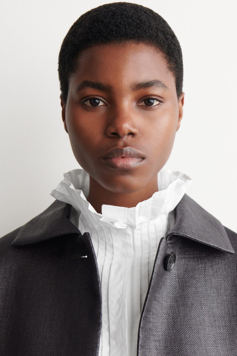 Pintucked Cotton Blouse, Alternate, color, WHITE