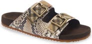 Burberry Urchin Snakeskin Embossed Slide Sandal