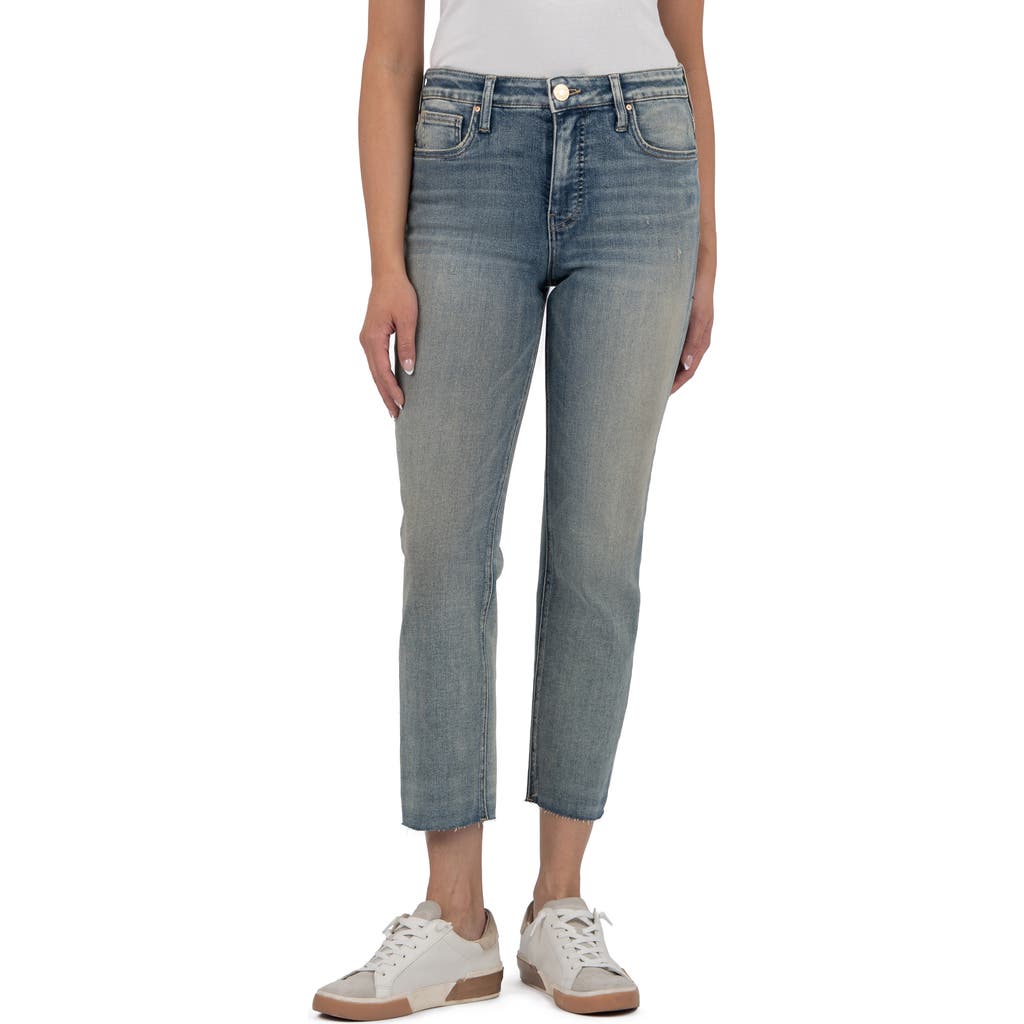 Kut From The Kloth Reese High Waist Ankle Straight Leg Jeans In Accomplish