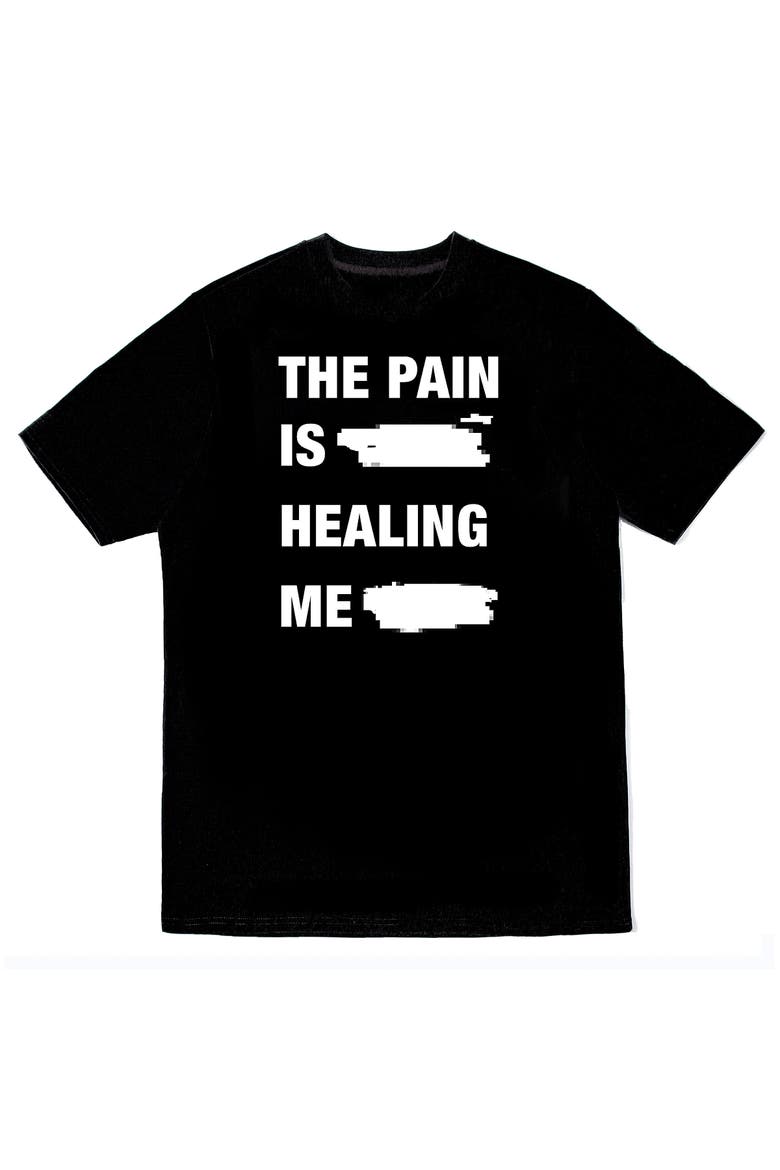 Pain Healing Me Tee, Main, color, Black