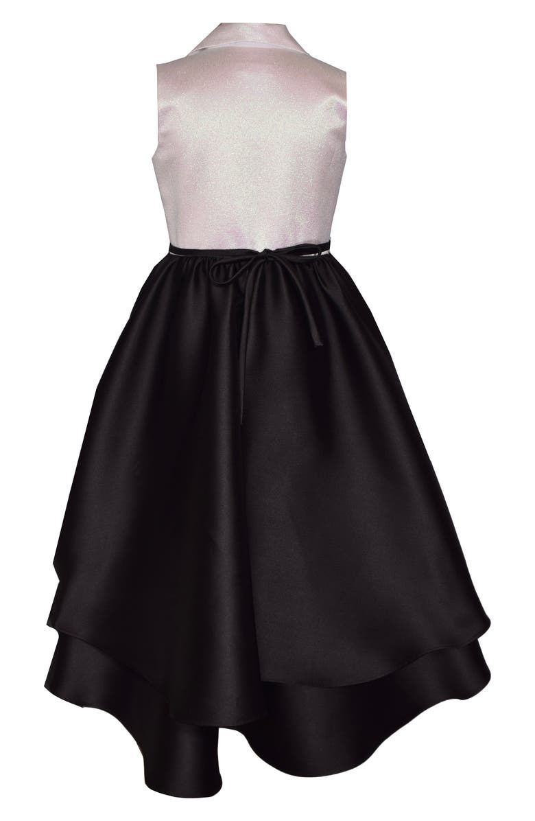 Iris & Ivy Double Breasted Tuxedo High-Low Dress, Alternate, color, Black