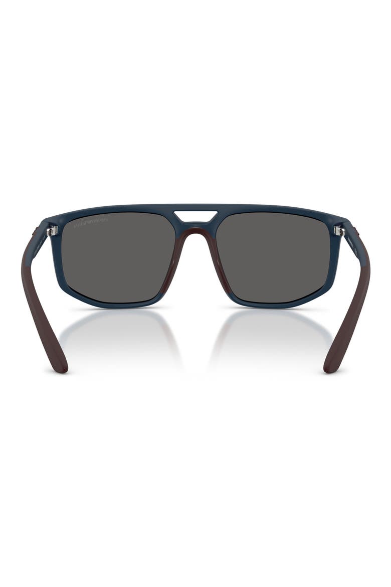 58mm Pilot Sunglasses, Alternate, color, BLUE / GREY MIRROR SILVER