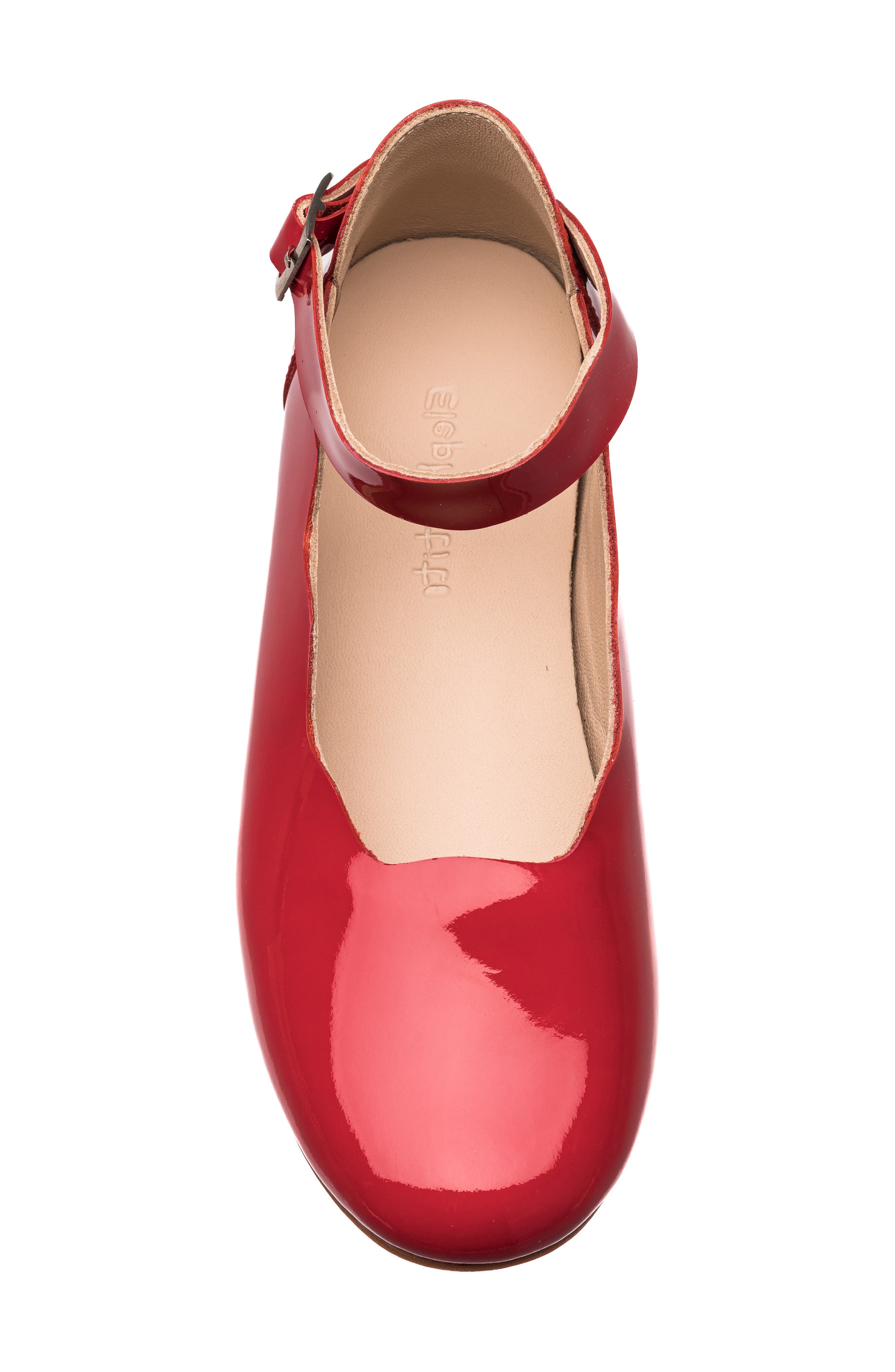 Kids' Ordina Metallic Ballet Flat, Alternate, color, PATENT RED