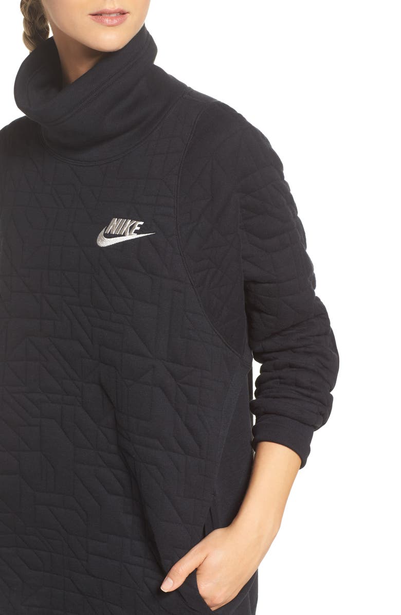 Nike Sportswear Quilted Funnel Neck Pullover, Alternate, color, 