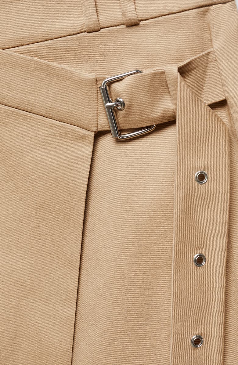 MANGO Pleated Wrap Miniskirt, Alternate, color, 