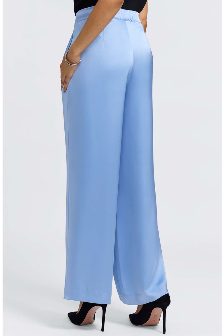 Hostess Satin Pull-On Pants, Alternate, color, BEL AIR BLUE