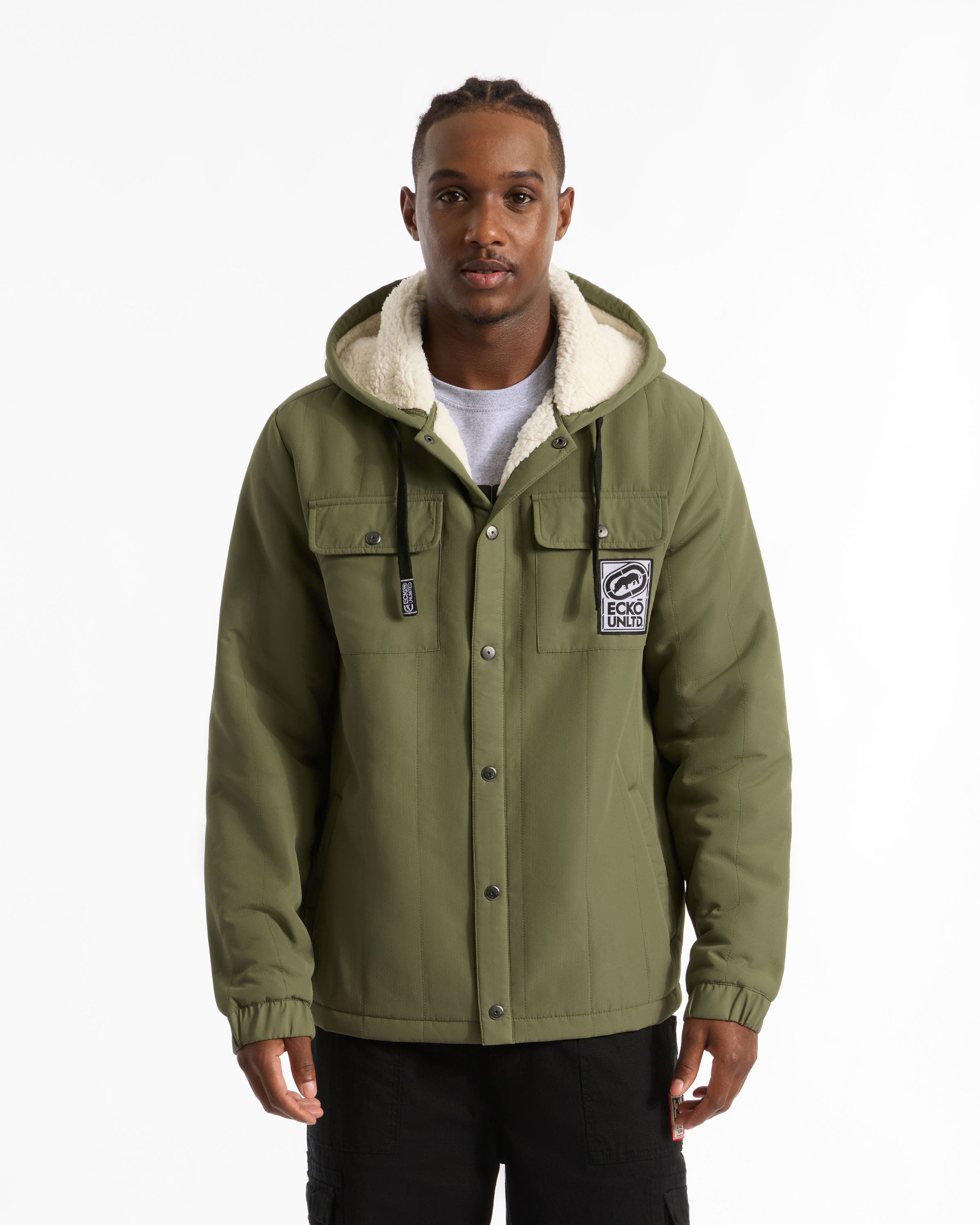 Simple Confidence shearling Lined Jacket