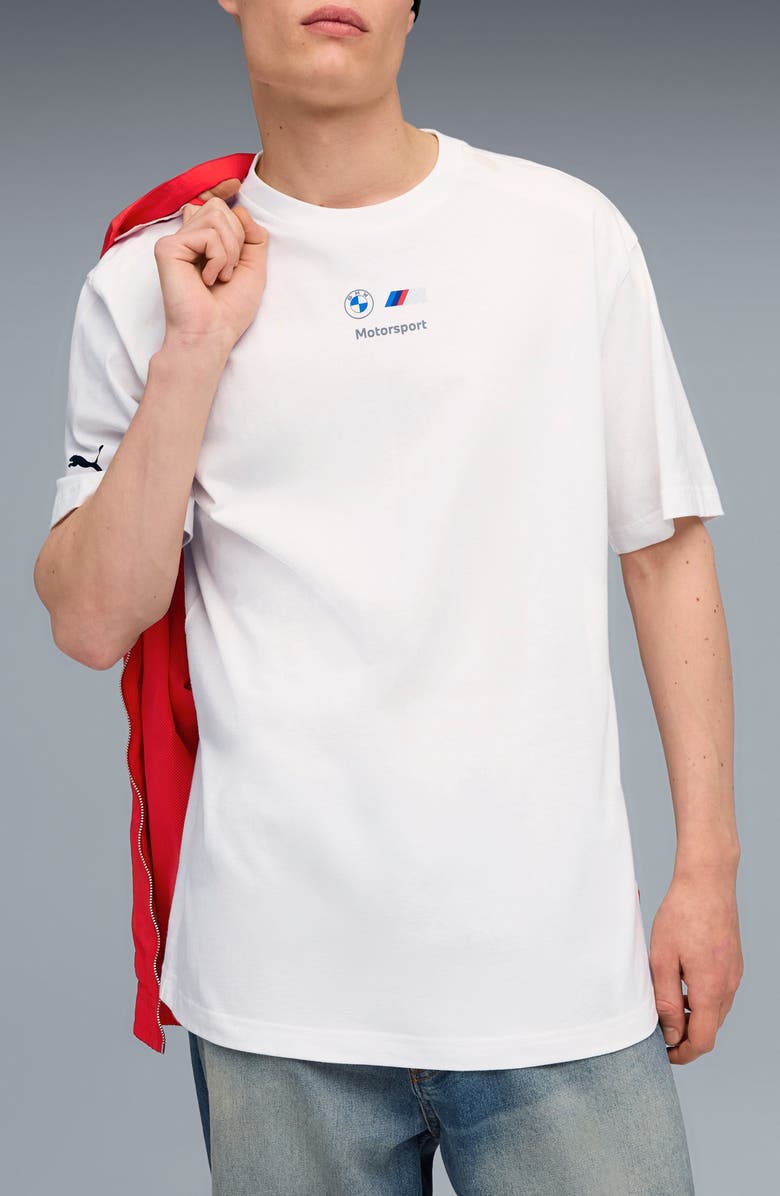 PUMA BMW M Motorsport Car Graphic T-Shirt, Main, color, Puma White