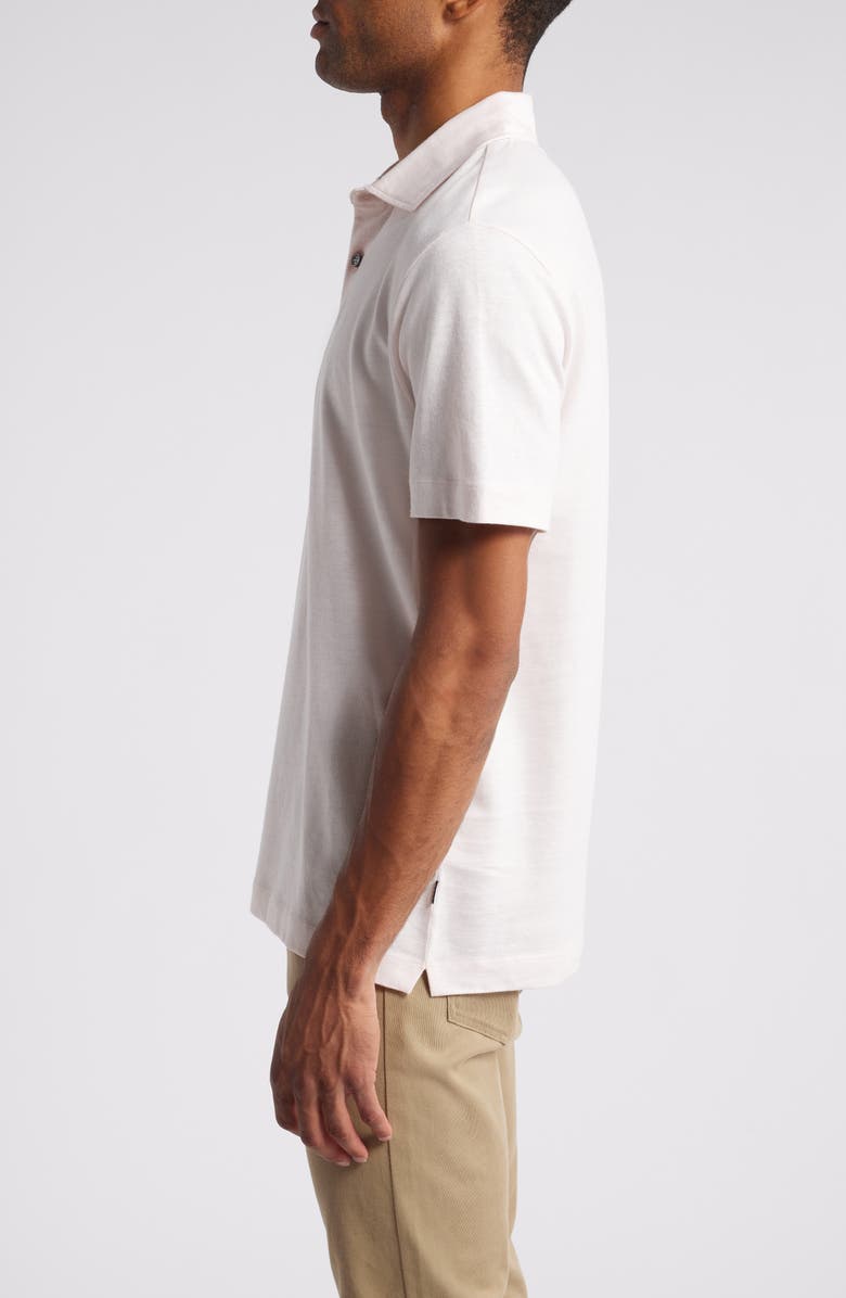 BOSS Press Cotton and Linen Polo, Alternate, color,