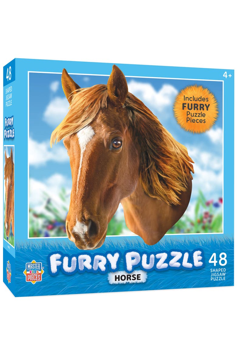 Furry Puzzle - Horse 48 Piece Jigsaw Puzzle, Main, color, Multicolor
